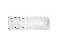Energy dual-zone swim spa with white interior, swim lane, and multiple massage jets - Passion Spas Swim Spa Fitness Collection