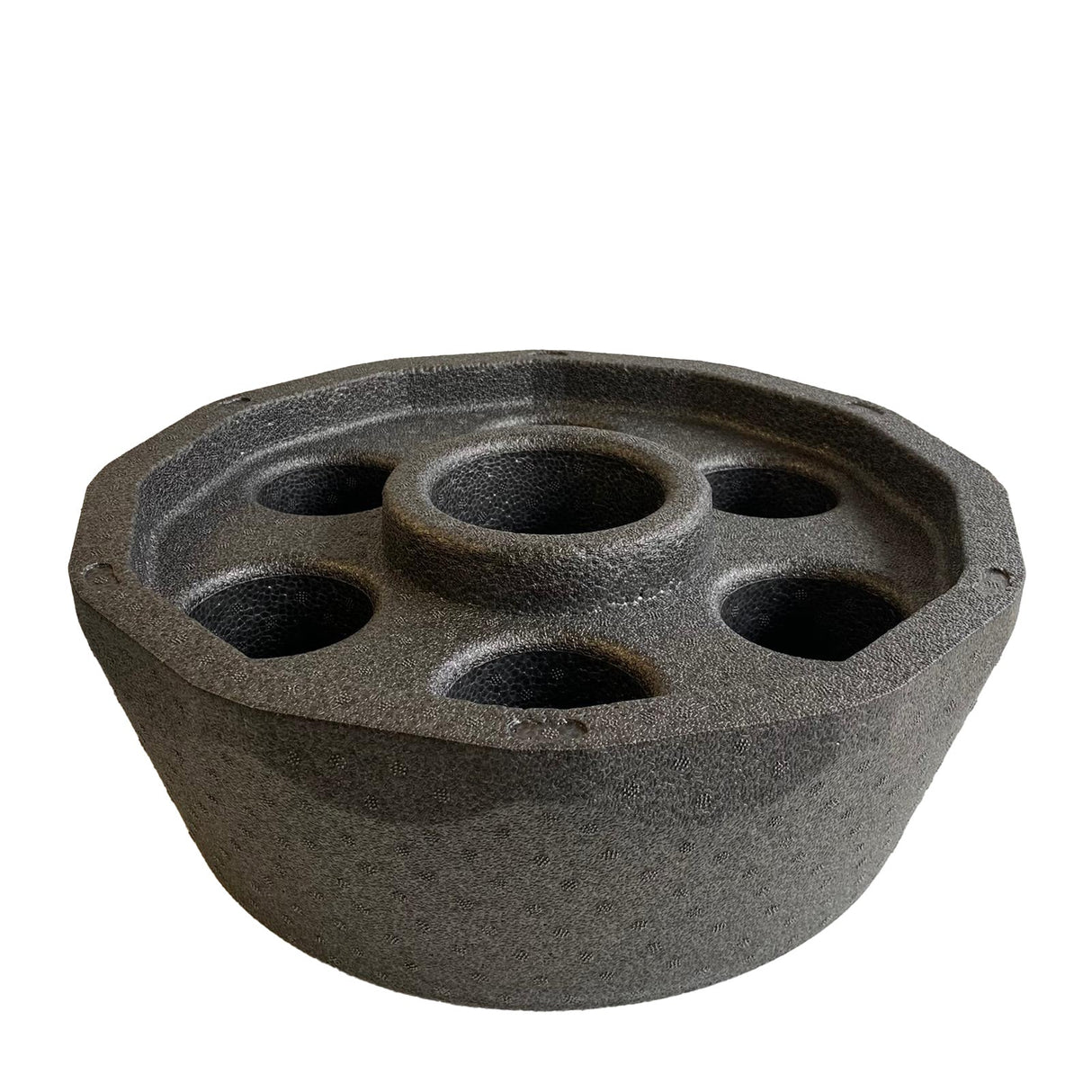 Floating bar with six cup holders, black foam spa accessory for convenient drink service - Passion Spas Accessories Collection