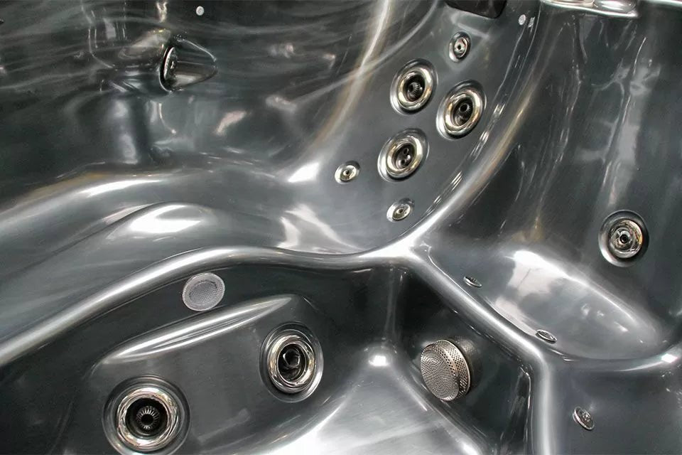Interior detail of Refresh spa showing therapeutic massage jets and ergonomic shell design - Passion Spas Pure Collection Hot Tubs